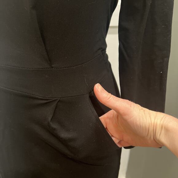 Pretty Garden Black Dress Sz Small, Business, Classic, POCKETS - Picture 3 of 8